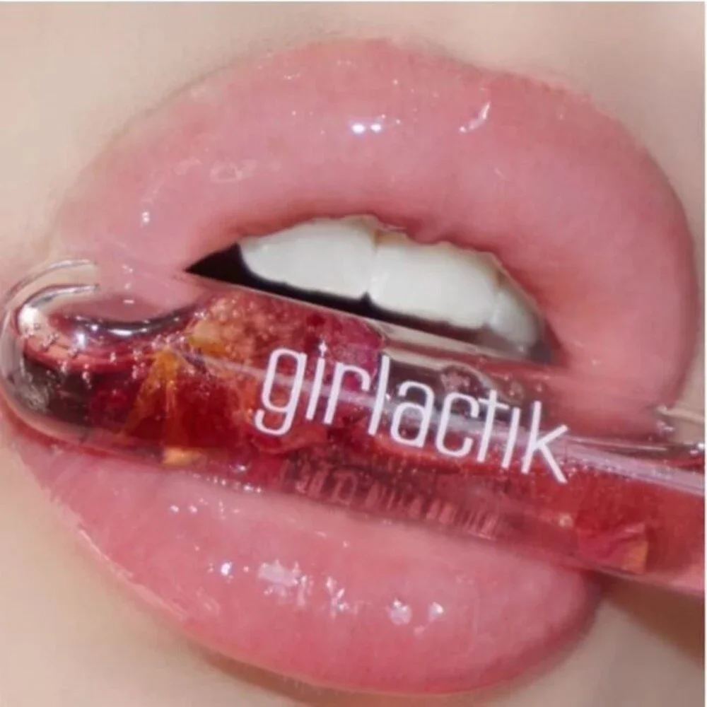 GIRLACTIK Rose Oil Clear Petal Gloss Lip Gloss ~ Rose Pink ~ 5gm/.176 floz